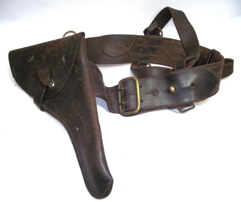 British Officers Pistol Holster and Sam Brown Belt Rig.