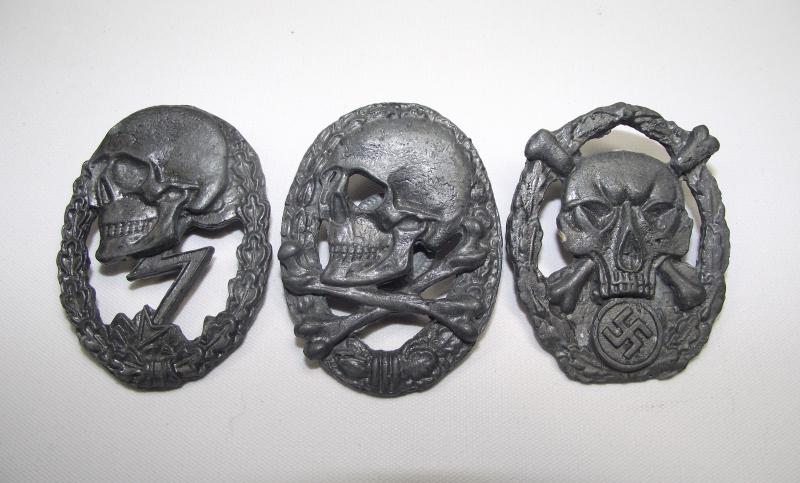 3 X Skulls Badges.