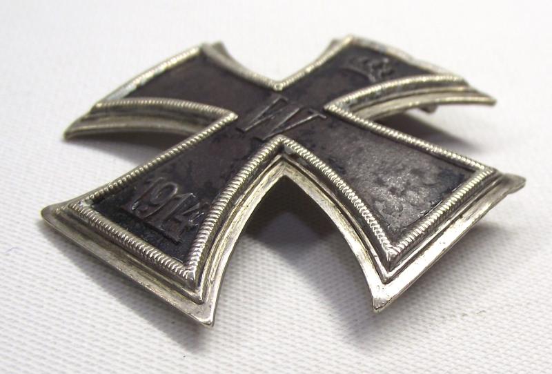 WW1 Imperial German, Square Punched, Vaulted Iron Cross First Class. Carl Dillenius.