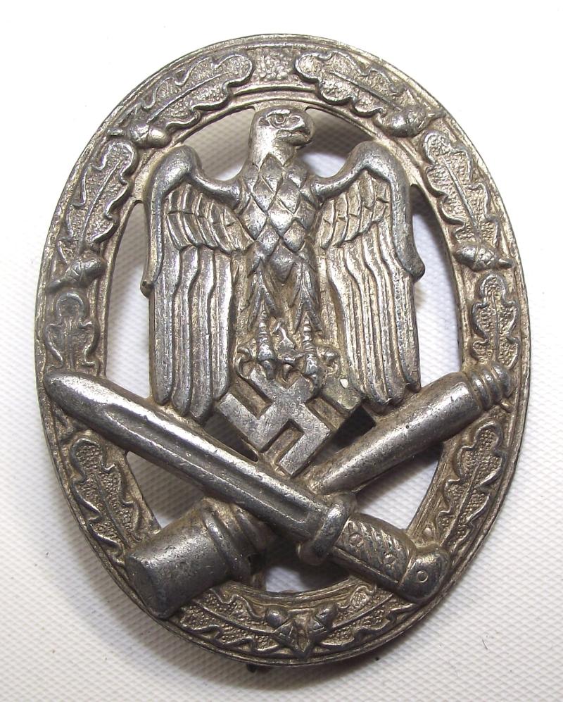 WW2 German Silver Grade General Assault Badge. Robert Souval.