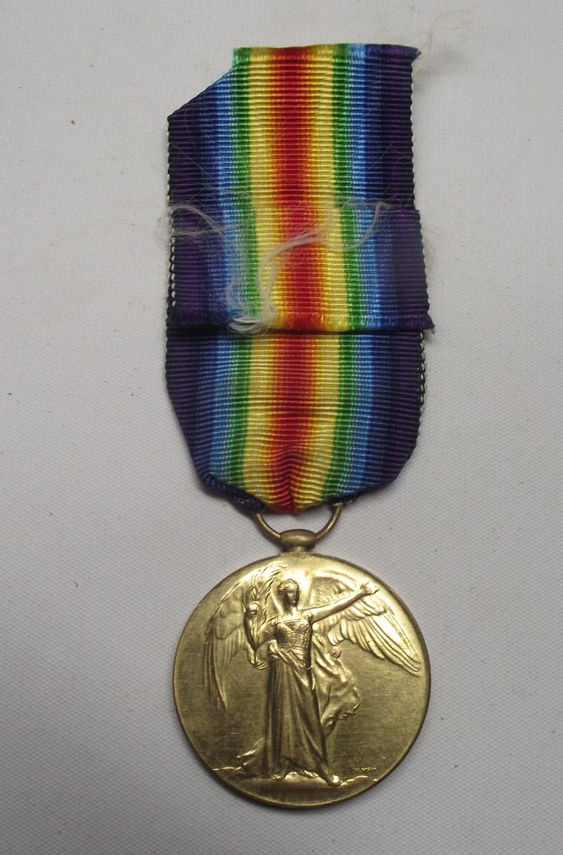KIA WW1 Victory Medal. 2nd Lieut.Lewis, K.O.Y.L.I. Formerly Welsh Reg. and Carmarthenshire Interest.