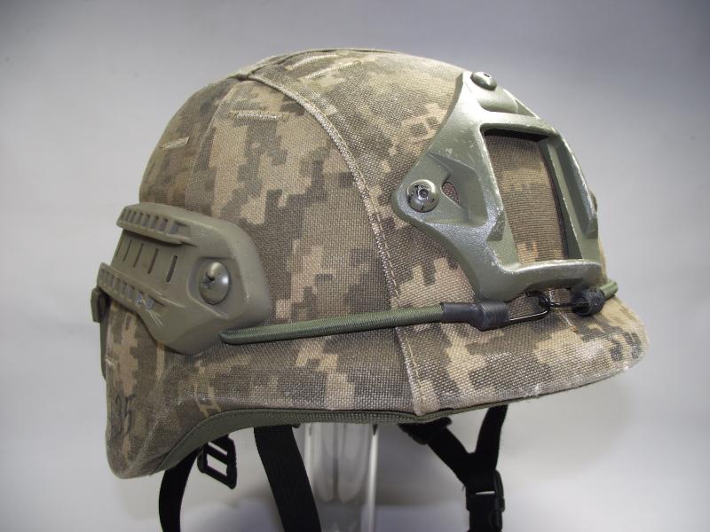 Ukrainian Ballistic Helmet, AH.HC with its Ukrainian digital Camo Cover. .