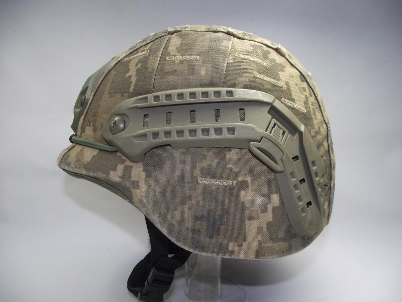 Ukrainian Ballistic Helmet, AH.HC with its Ukrainian digital Camo Cover. .