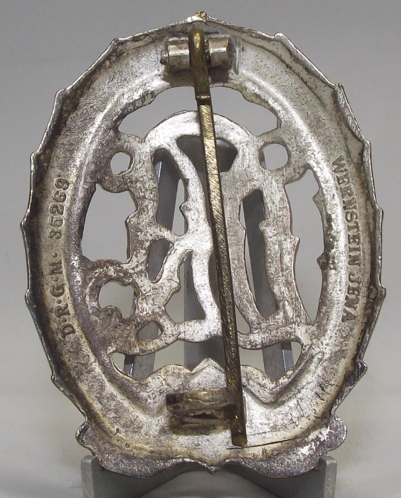 Silver DRL Badge. Jena. Denazified. 57 Pattern?