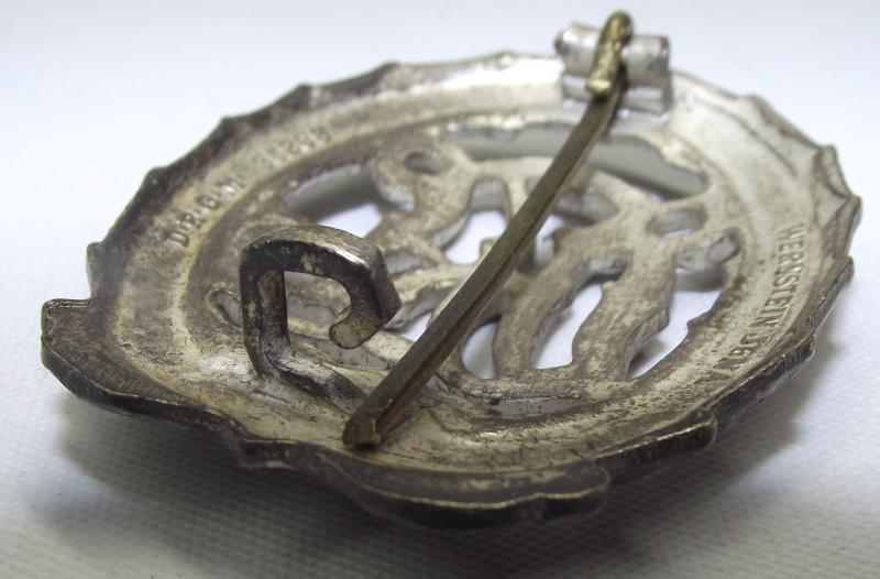 Silver DRL Badge. Jena. Denazified. 57 Pattern?