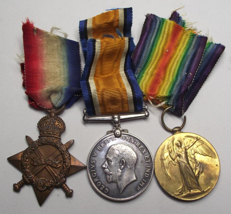 WW1 1914/15 Medal Trio. South Wales Borderers.