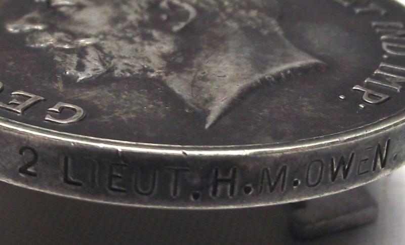 WW1 Casualty Silver War Medal. 2nd Lieutenant H.M.Owen. 9th Batt/ Cheshire Regiment.