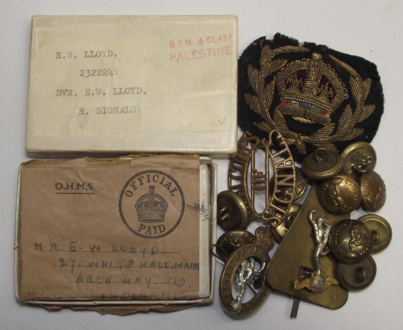 Boxed WW2 Medal Group including Palestine General Service Medal. Cardiff.