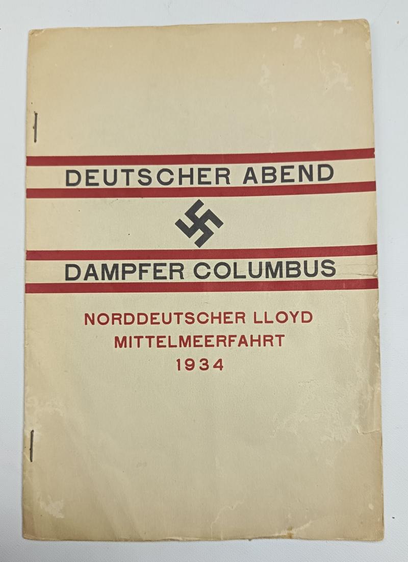 German KDF SS Columbus Ships Brochure.
