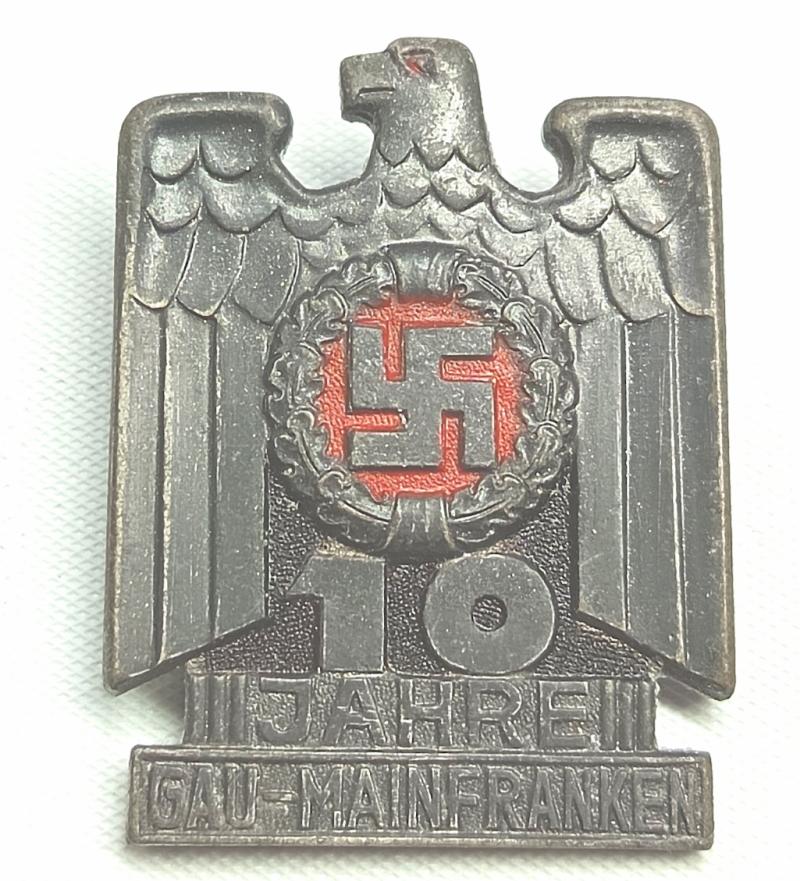 10 Jahre Gau-Mainfranken Tinnie/Event Badge.