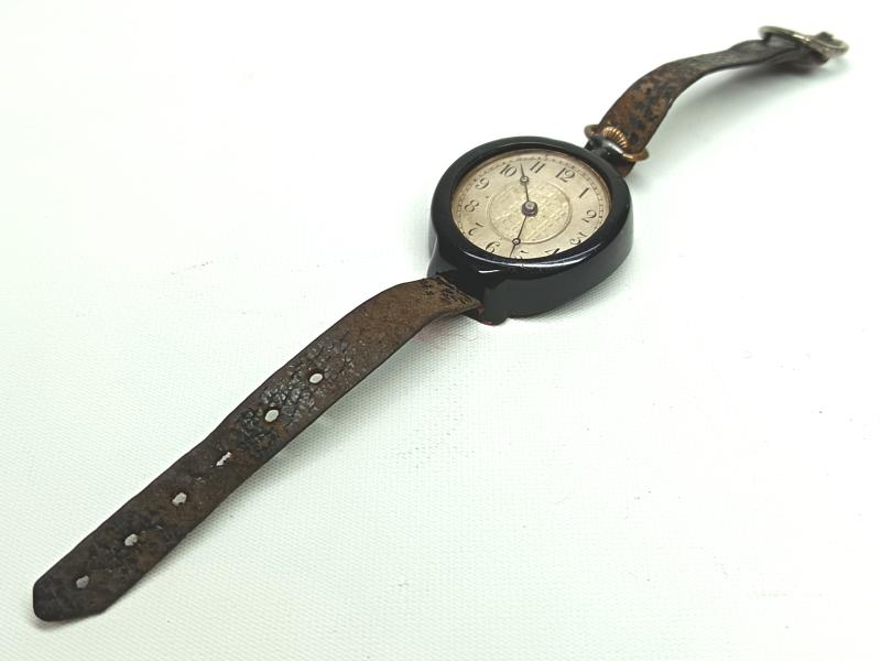 Vintage Converted Fob Watch Wristlet. Blacklock's Converter. Trench Watch.