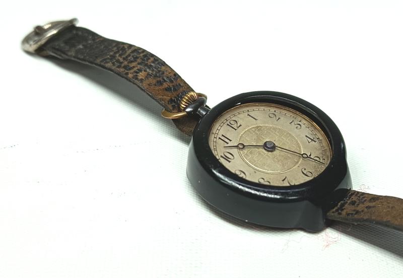 Vintage Converted Fob Watch Wristlet. Blacklock's Converter. Trench Watch.