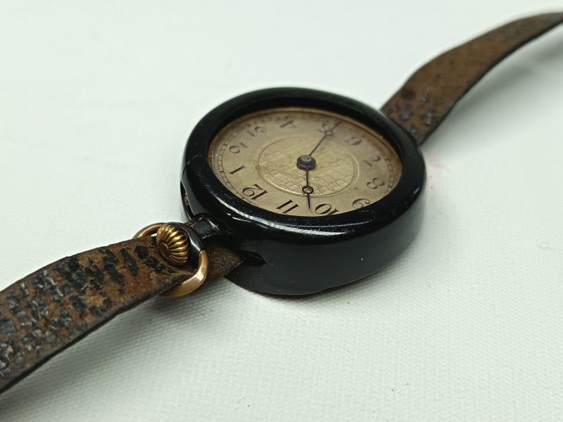 Vintage Converted Fob Watch Wristlet. Blacklock's Converter. Trench Watch.