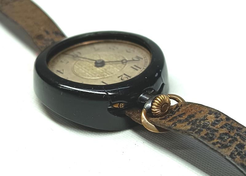 Vintage Converted Fob Watch Wristlet. Blacklock's Converter. Trench Watch.