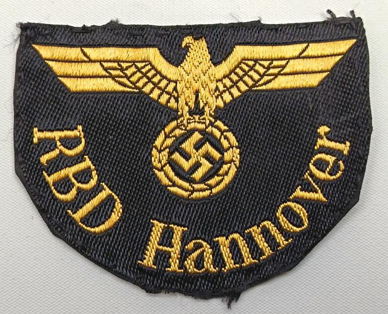 WW2 German Railway RBD Hannover Arm Patch.