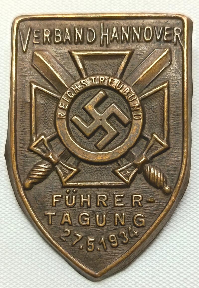 Fuhrer-Tagung Tinnie/ Event Badge.Verband Hannover 1934.