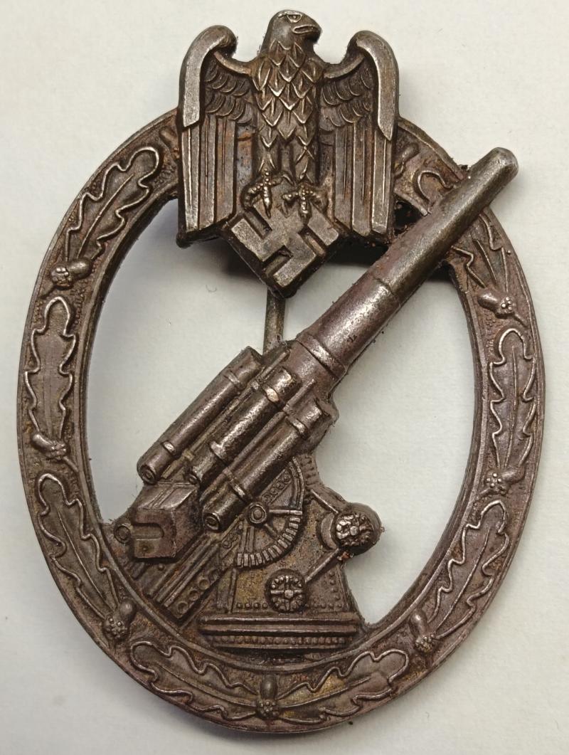 Bronze Army Flak Badge Reproduction.