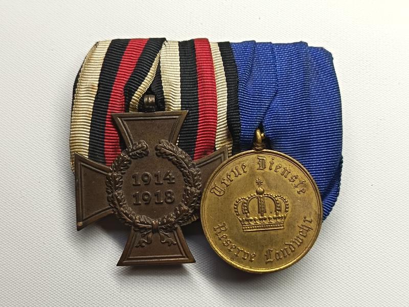 WW1 Imperial German Two Place Medal Bar.