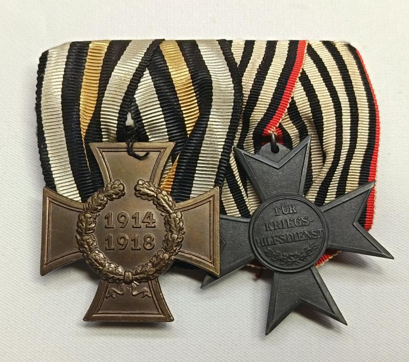 WW1 Imperial German Two Place Medal Bar.