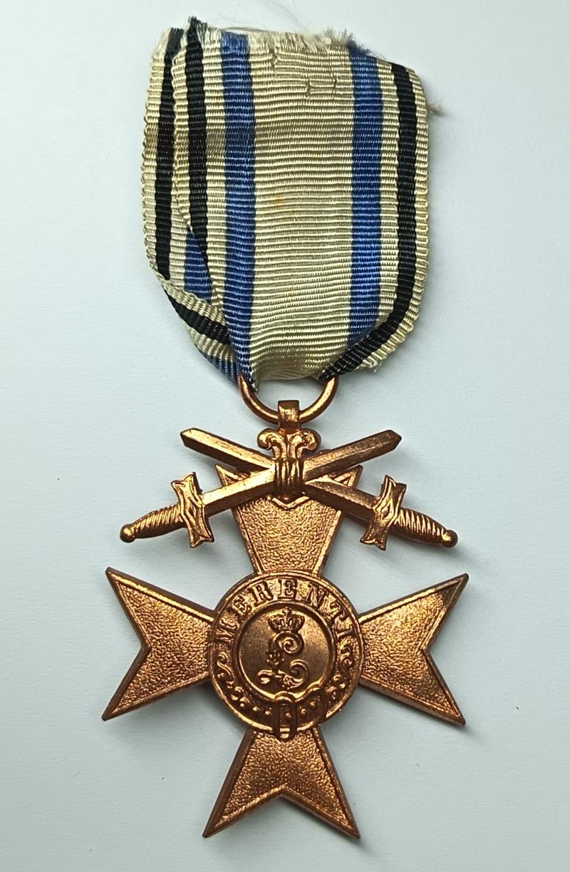 WW1 Imperial Bavarian Military Service Cross Third Class.