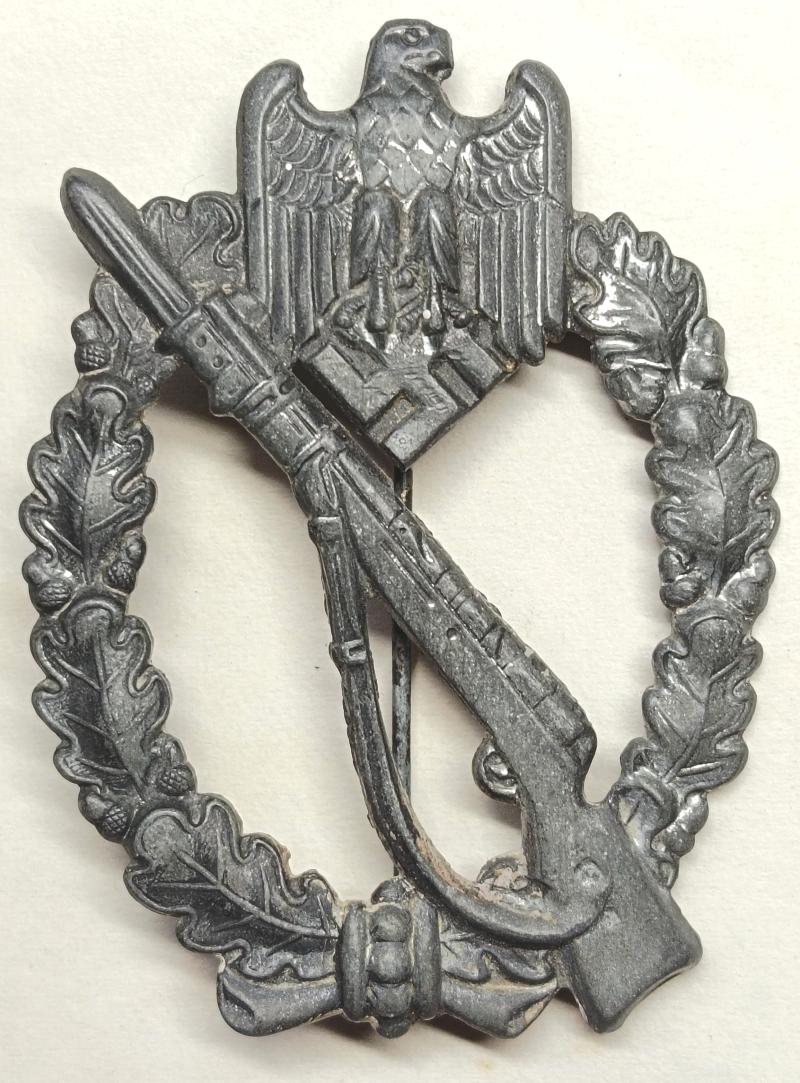WW2 German Silver Infantry Assault Badge. Rudolf Karneth.