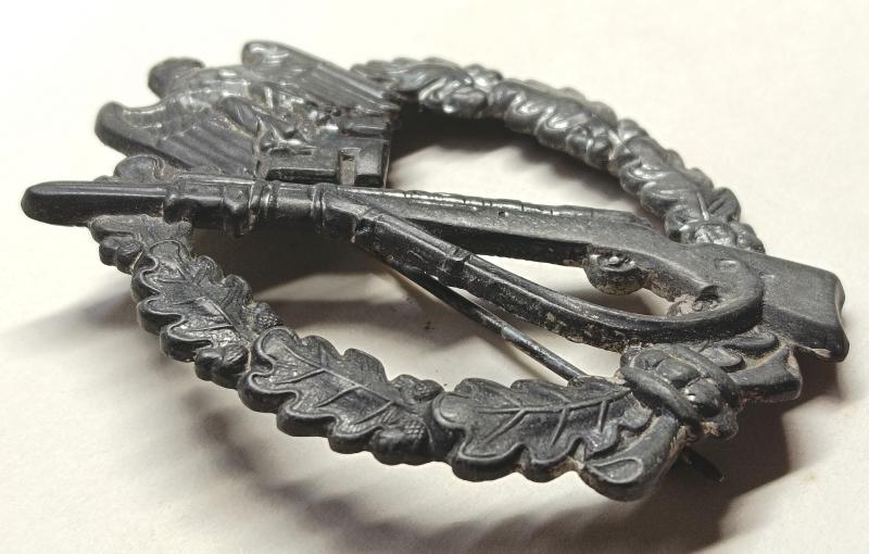 WW2 German Silver Infantry Assault Badge. Rudolf Karneth.