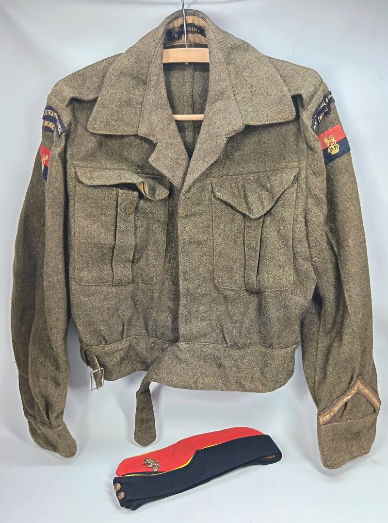 REME Converted WW2 Canadian Battledress Blouse and Side Cap.