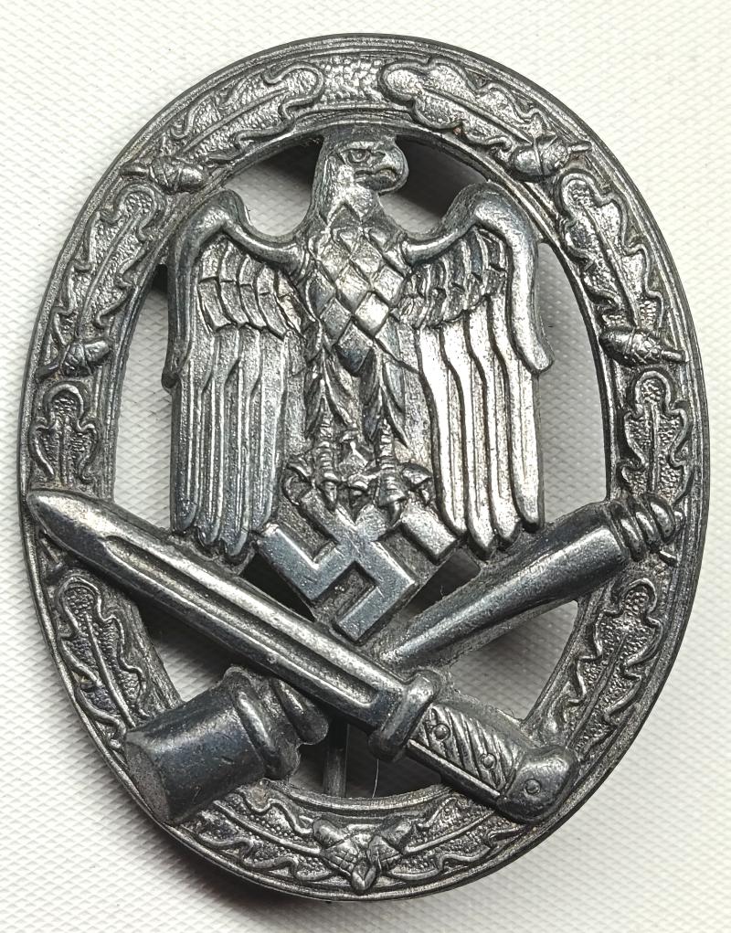 WW2 German Silver General Assault Badge. Friedrich Orth,