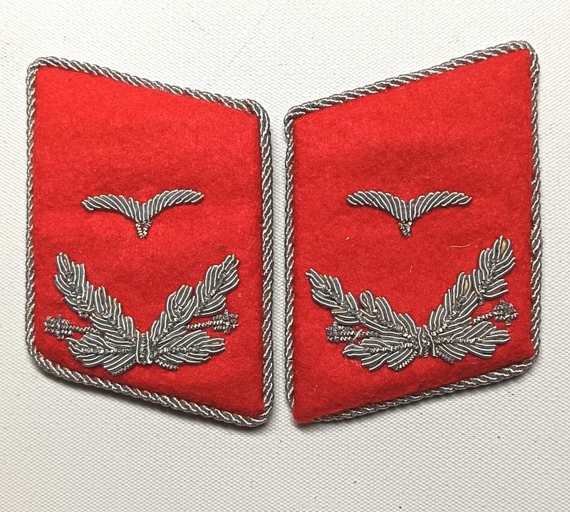 WW2 German Luftwaffe Leutnant's Collar Tabs, Flak .