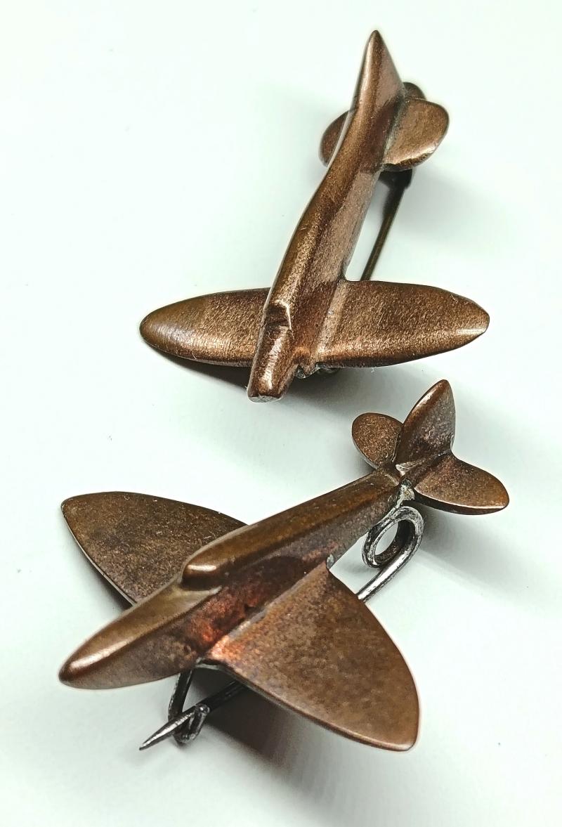 Two WW2 Penny Spitfire Fund's Badges .