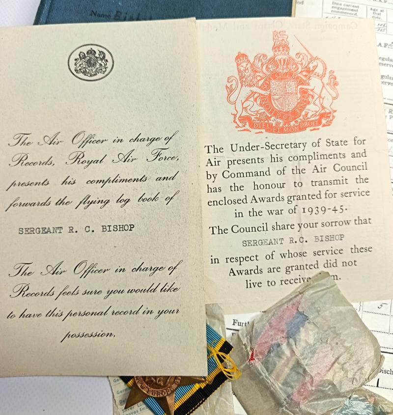 KIA RAF Wireless Operator-Gunner Log Book and Medal Grouping. Lost 1940.