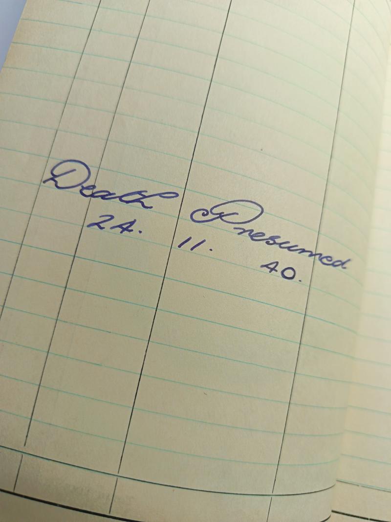 KIA RAF Wireless Operator-Gunner Log Book and Medal Grouping. Lost 1940.