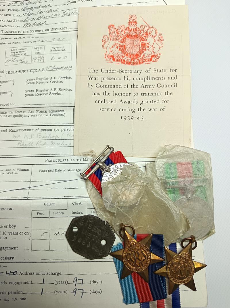 KIA RAF Wireless Operator-Gunner Log Book and Medal Grouping. Lost 1940.