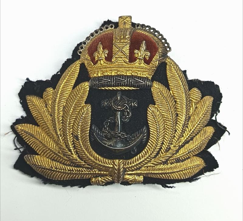 WW2 Royal Navy Officers Economy Cap Badge.