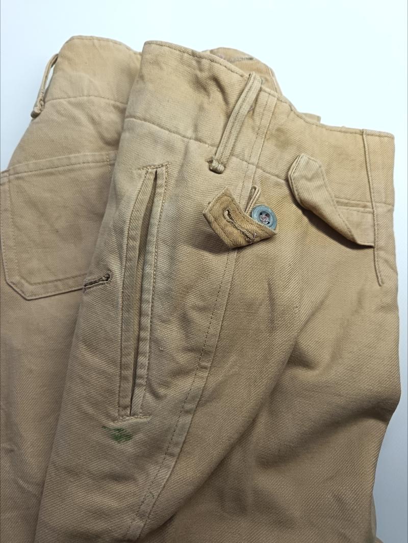WW2 German Kriegsmarine Tropical Shorts. Bridgend POW Camp Interest.