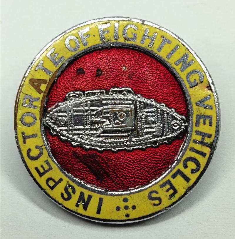 WW2 British Inspectorate of Fighting Vehicles Enamel Badge