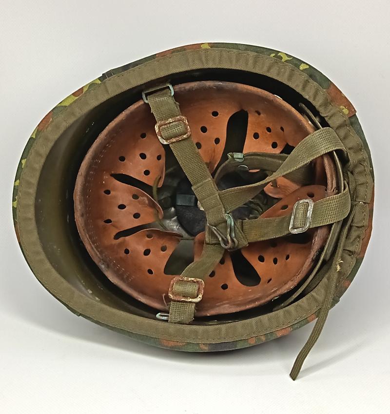 West German M85/M-1A1 Steel Helmet and Cover.