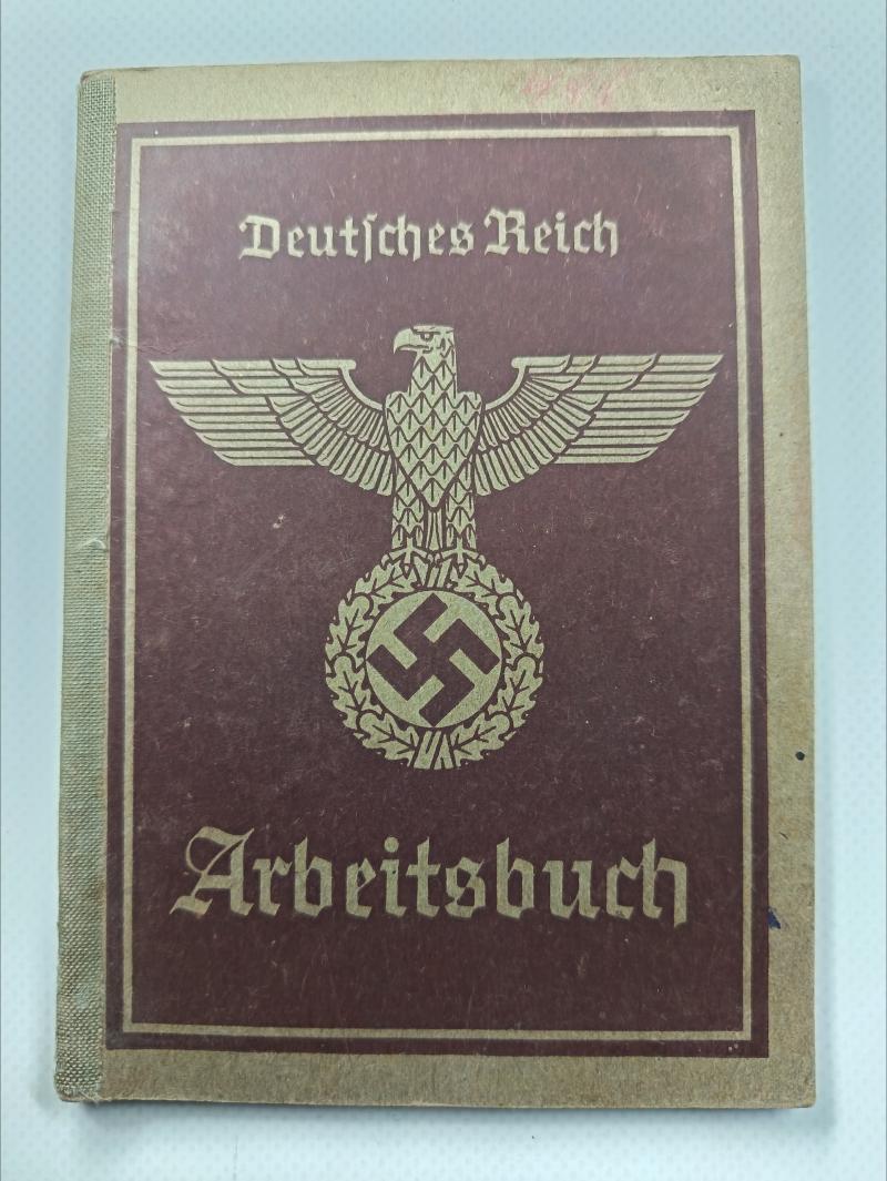 German Wartime Arbeitsbuch. Polish Underground Construction Worker. .