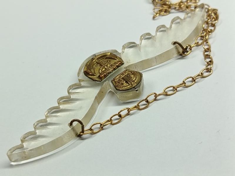 Boxed Fleet Air Arm Wing Pexiglas Necklace. Limbless and Disabled Ex Servicemen.