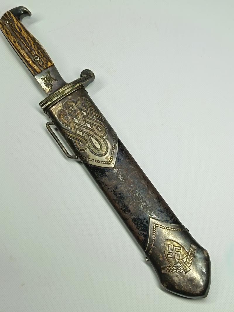 WW2 German Enlisted Man's Personalised RAD Hewer. Eickhorn.