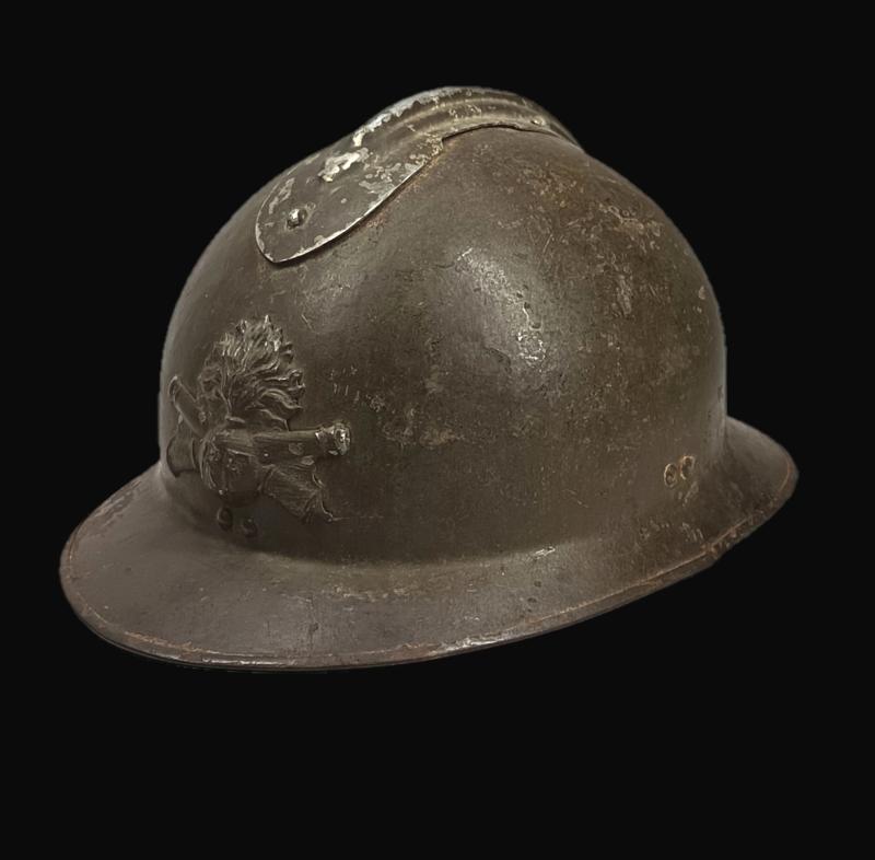 WW2 French Artillery M26 Adrian Helmet. Battle of France.
