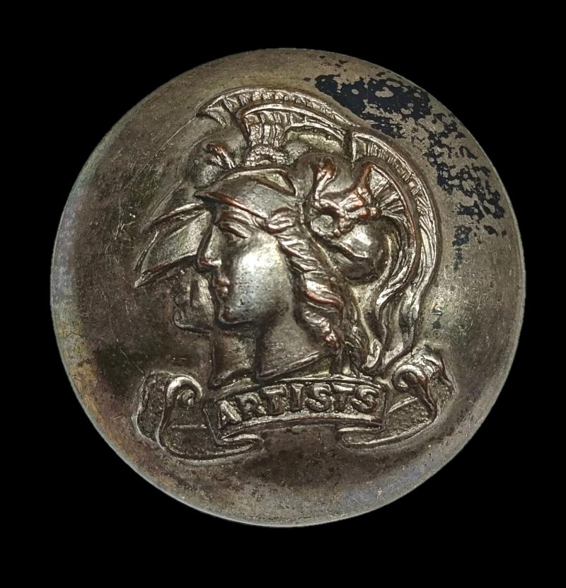 WW1 Artists Rifles 28th Battalion Sweetheart Button with Soldiers Picture to the back.